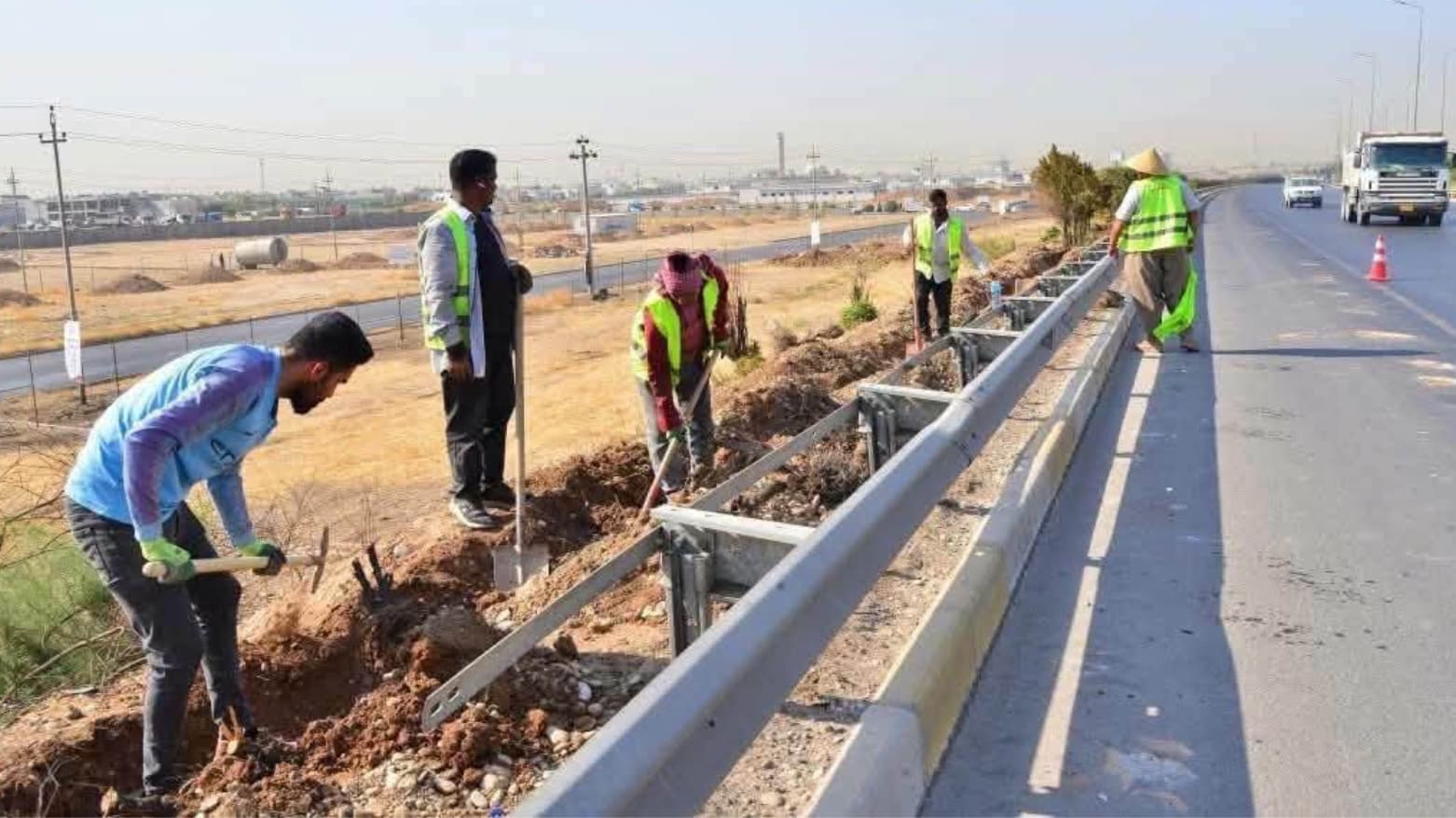 محافظ أربيل يعلن إطلاق خطة كبرى لتشجير وتأهيل شارع 120 متري