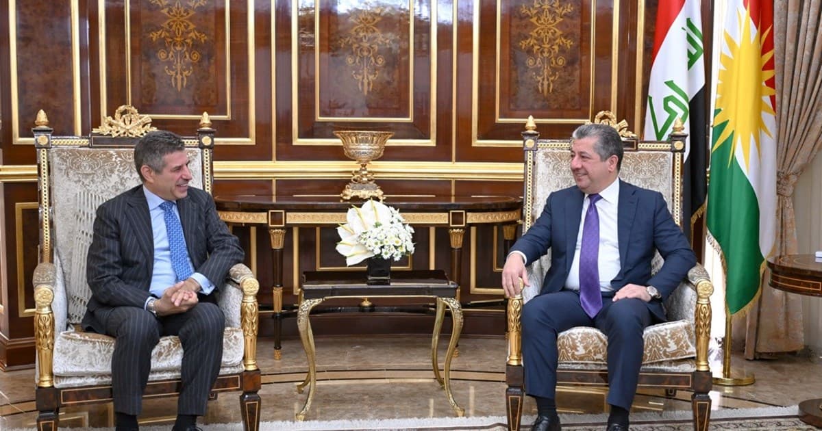 رئيس حكومة إقليم كوردستان يستقبل القائم بأعمال السفارة الأمريكية لدى العراق