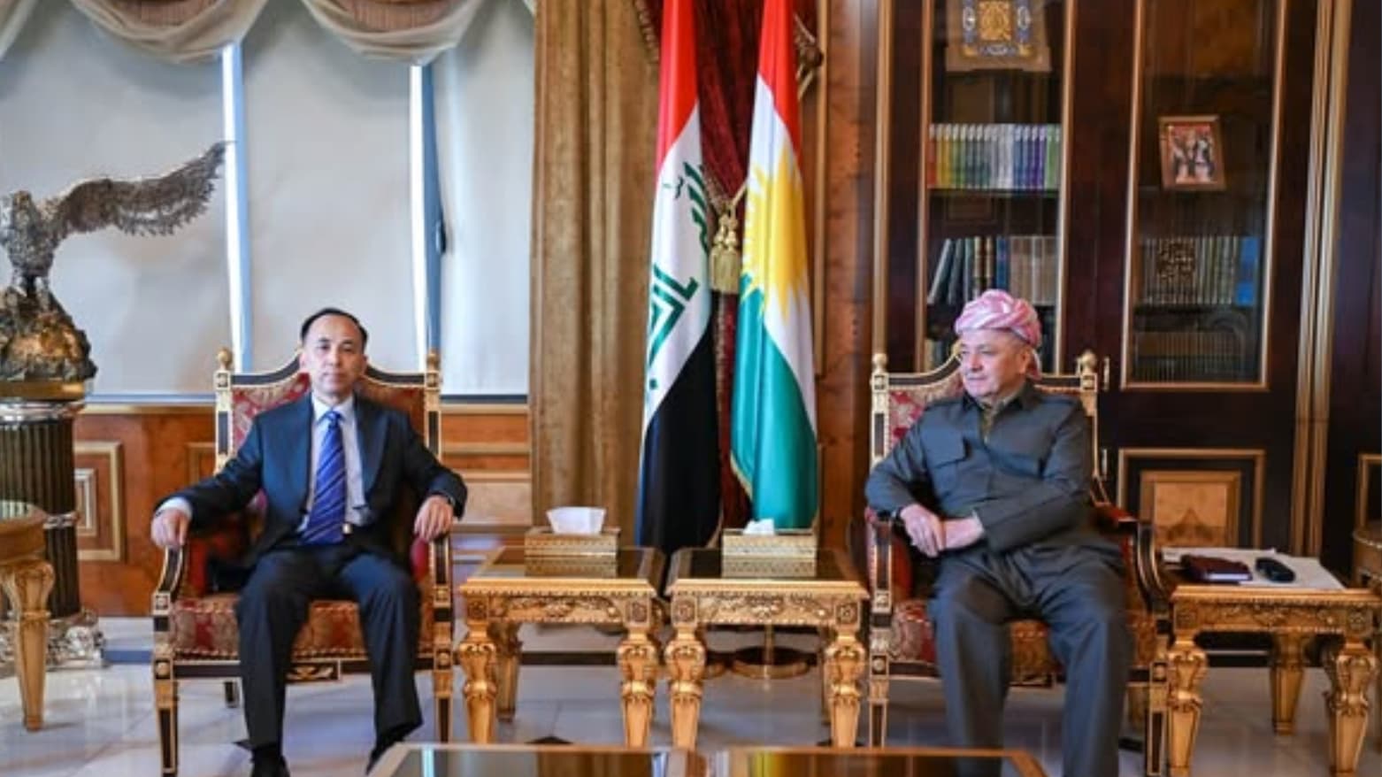 الرئيس بارزاني يستقبل القنصل العام الصيني في أربيل