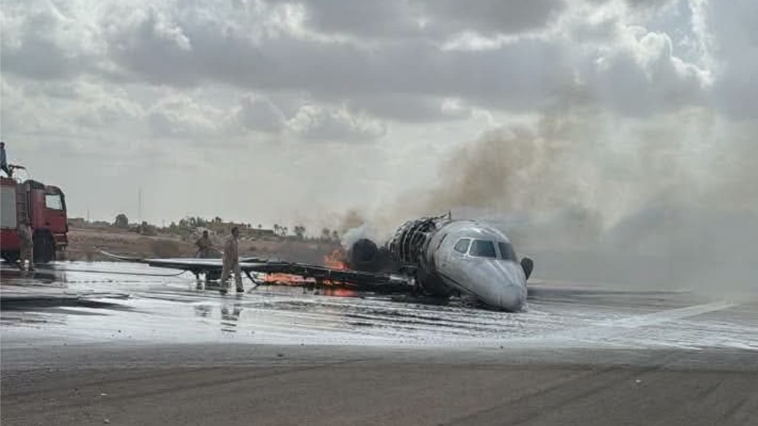 فڕۆکەیەکی تایبەت لە فرۆکەخانەی میسراتە لە لیبیا تێکشکا
