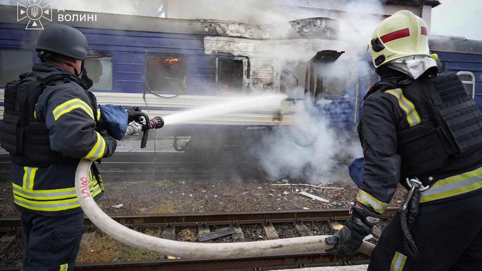 Russian Drone Hits Train After Boris Johnson Leaves Ukraine Border Station