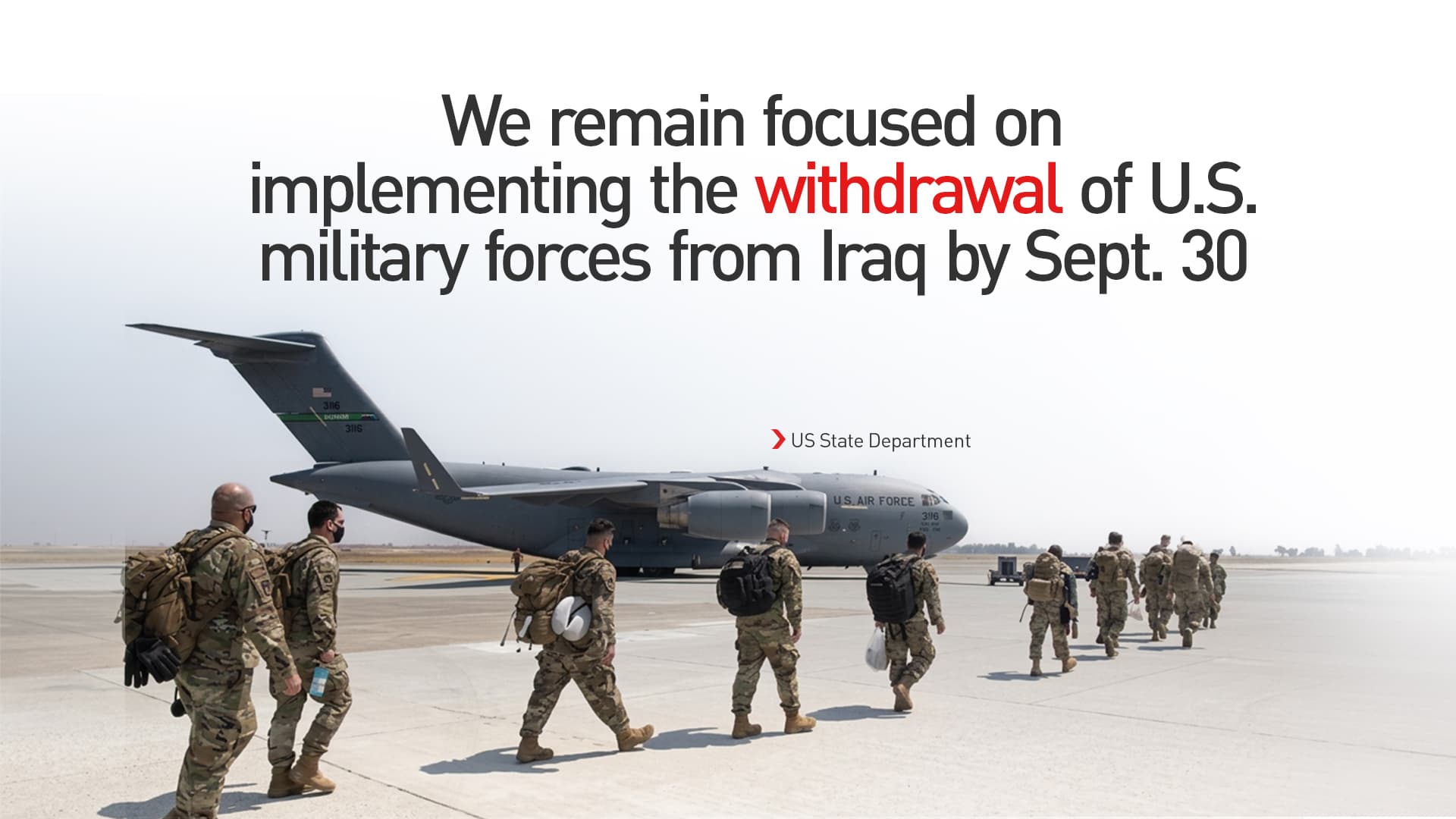US Reiterates Support for Al-Zaidi, Says Iraq Troop Withdrawal Remains on Track