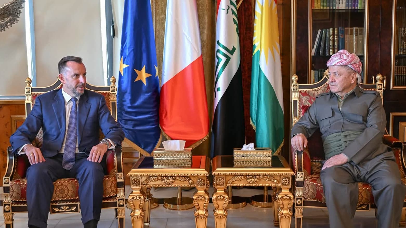 President Barzani, Italian Ambassador Discuss Strengthening Ties, Regional Challenges