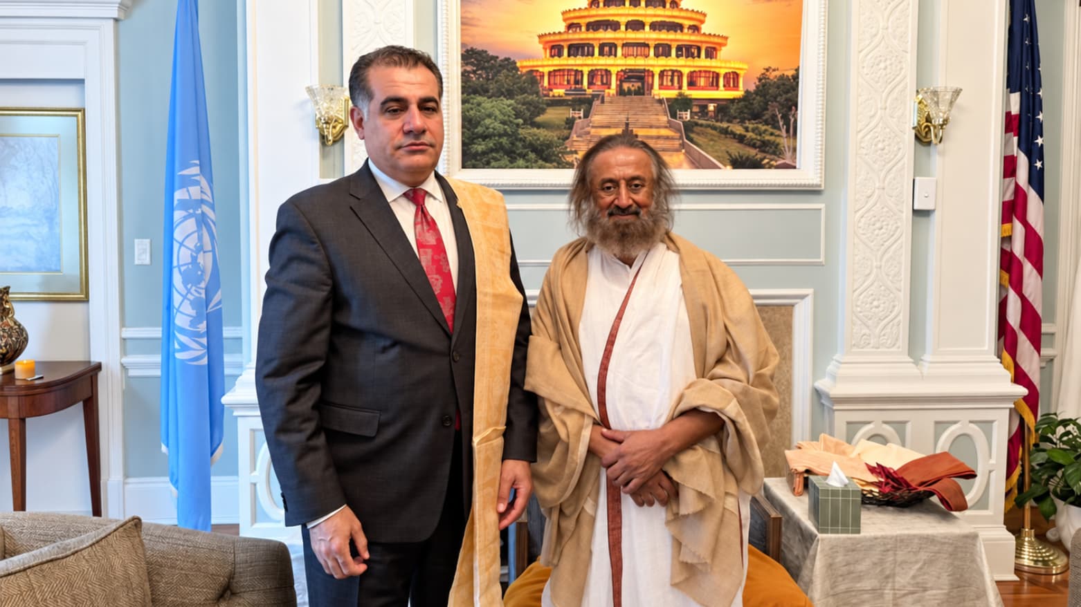 Kurdistan Diaspora Representative Invites Sri Sri Ravi Shankar to Erbil