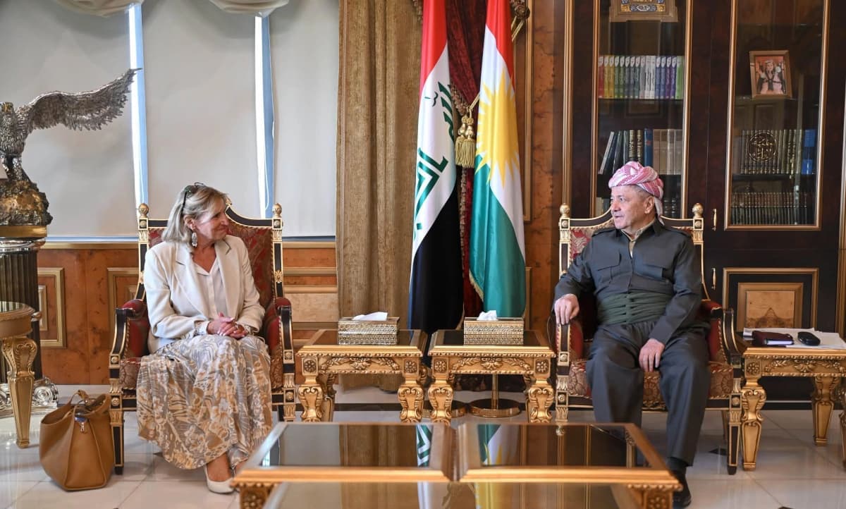 الرئيس بارزاني لوفد فرنسي: إقليم كوردستان جزء من الحل وليس من التوترات