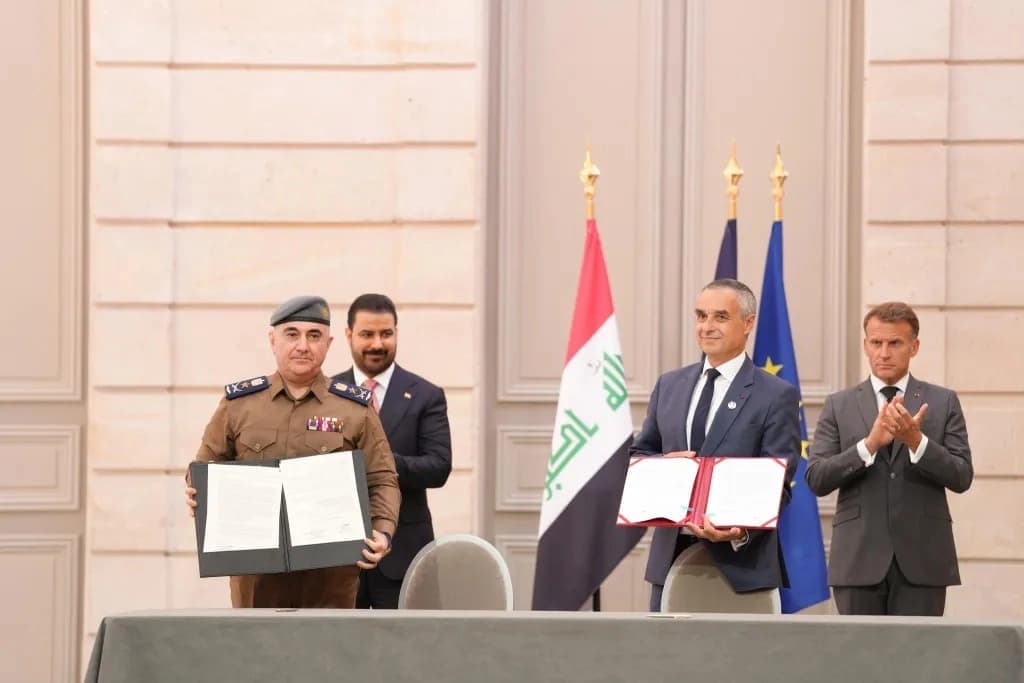 ئەفسەرێکی باڵای کورد رێککەوتنی بەرگریی عێراقی لەگەڵ فەرەنسا واژۆ کرد