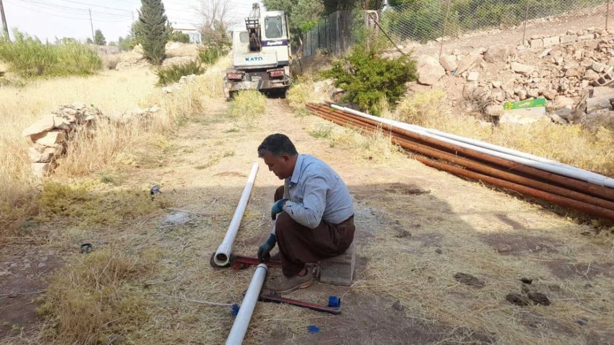 لە سنووری چەمچەماڵ 18 بیری ئاو خرانە کار