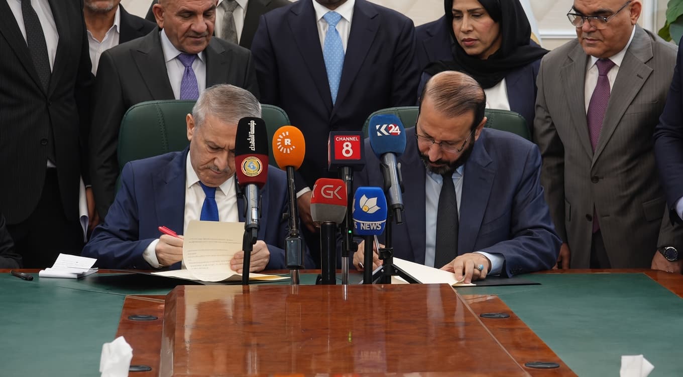 وەزارەتی شەهیدان و دەزگای شەهیدانی عێراق یاداشتی هاوتاکردنی مووچەیان واژۆ کرد
